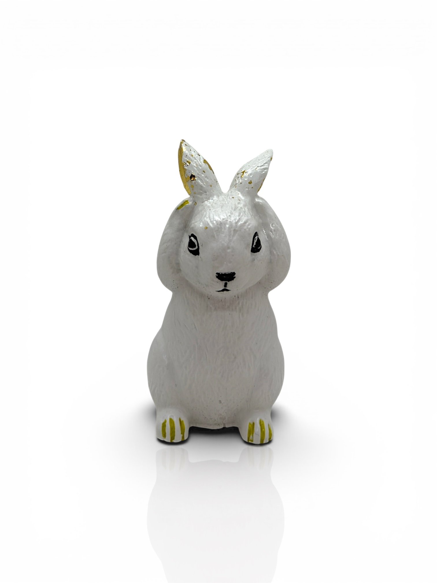 "The Wise Bunnies" – Χειροποίητο Σετ Πορσελάνης (Βλέπε, Άκου, Σώπα) με Πιατέλα - Image 3