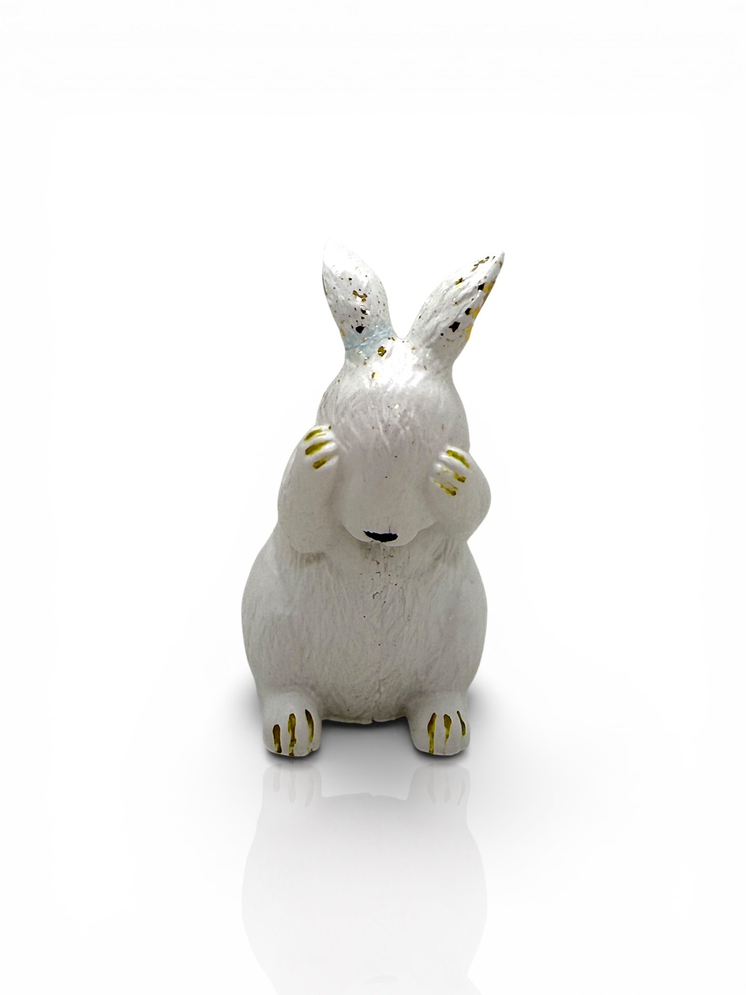 "The Wise Bunnies" – Χειροποίητο Σετ Πορσελάνης (Βλέπε, Άκου, Σώπα) με Πιατέλα - Image 5